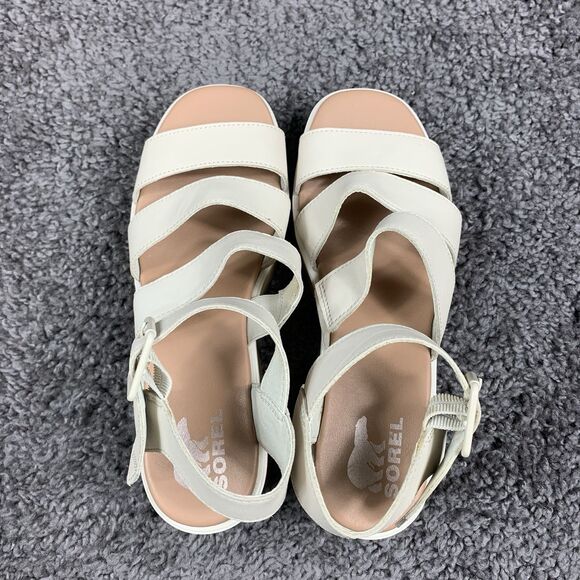 Sorel Joanie lll Women's Ankle Strap in chalk/ Gum Size 8 - Picture 6 of 7